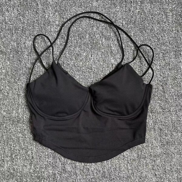 2023 Fitness Bra Kardashian Same Style Shockproof Sports Curved Hem Yoga Wear Bra Slim Fit Top Run Women - Image 26