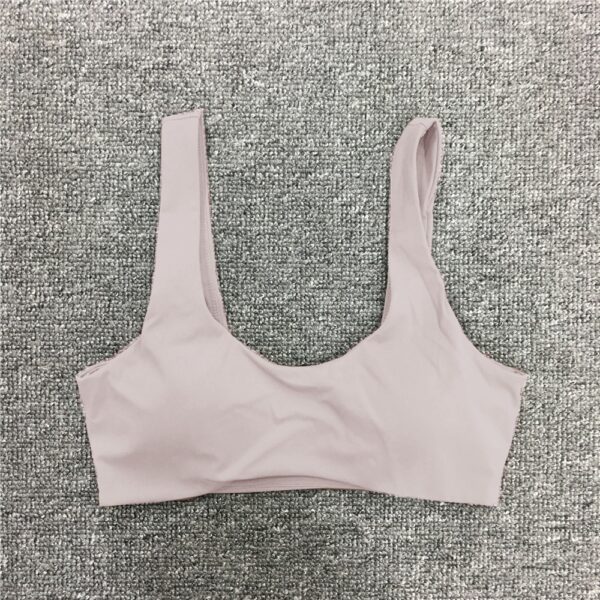 2023 Fitness Bra Kardashian Same Style Shockproof Sports Curved Hem Yoga Wear Bra Slim Fit Top Run Women - Image 8