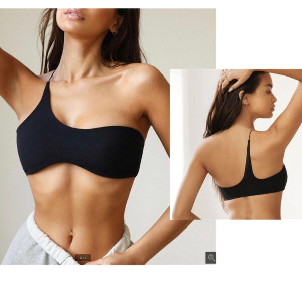 2023 Fitness Bra Kardashian Same Style Shockproof Sports Curved Hem Yoga Wear Bra Slim Fit Top Run Women - Image 2