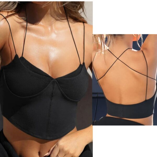 2023 Fitness Bra Kardashian Same Style Shockproof Sports Curved Hem Yoga Wear Bra Slim Fit Top Run Women - Image 5