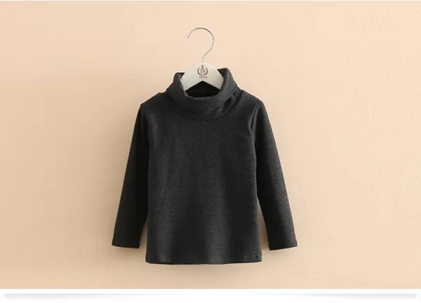 2023 Spring Autumn 2-10T Years Children'S Candy Color Sweet Long Sleeve High Neck Unisex Kids Girl Boy Basic Turtleneck T-Shirt - Image 25