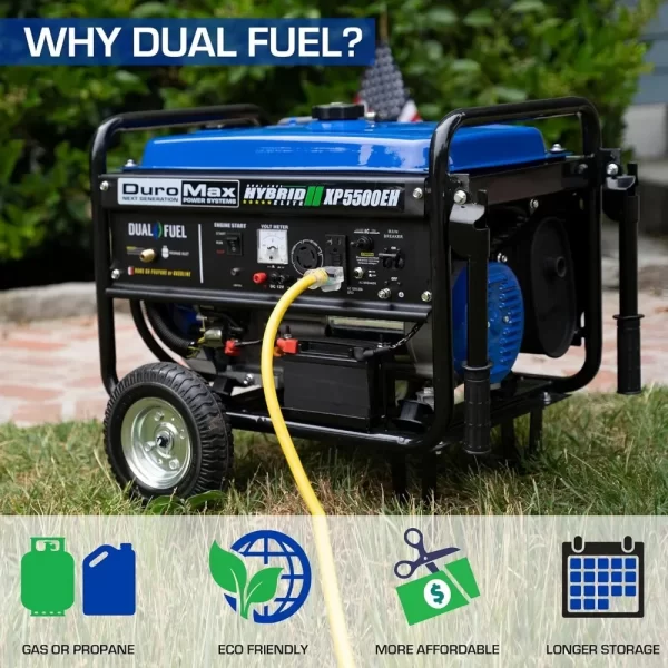 For XP5500EH Electric Start-Camping & RV Ready, 50 State Approved Dual Fuel Portable Generator-5500 Watt Gas or Propane Powered - Image 4