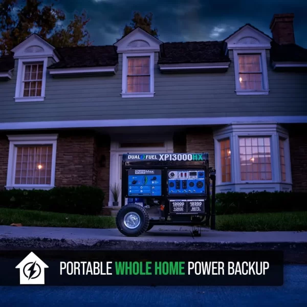 XP13000HX Dual Fuel Portable Generator - 13000 Watt Gas or Propane Powered - Electric Start w/ CO Alert, - Image 2