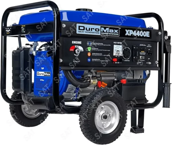 Gas Powered Portable Generator-4400 Watt Electric Start-Camping & RV Ready, 50 State Approved, Blue/Black - Image 7